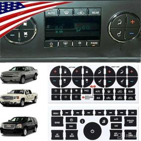 img 4 attached to Lacbolar AC & Radio Dash Button Decal Stickers for GM Vehicles - GMC Tahoe Yukon Acadia Sierra 2007-2015 (2pcs)