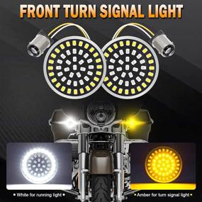 img 2 attached to PBYMT 1157 LED SMD Bulb Smoke Lens Cover: Turn Signal Light Kit for Harley Davidson Dyna Softail Touring Street Glide Road King 1997-2022