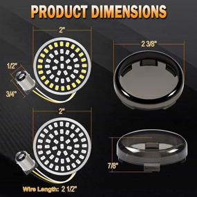 img 3 attached to PBYMT 1157 LED SMD Bulb Smoke Lens Cover: Turn Signal Light Kit for Harley Davidson Dyna Softail Touring Street Glide Road King 1997-2022