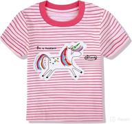 adorable unicorn graphic short sleeve shirts for toddler girls (2-7 years) – comfy cotton tees for summer logo