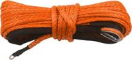 tyt orange 1/4 synthetic winch rope with protective sleeve - strong 8500 lbs capacity for off-roading and towing - ideal for atv utv winch logo