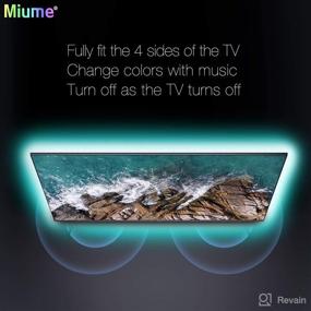 img 2 attached to 📺 Miume Music TV LED Backlight Kit - 16.4ft LED Strip Lights for 61-80 inch TV with RGB, USB Powered - Control via APP and Remote for Flat Screen TV PC