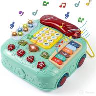 🎁 fajiabao baby toys: musical baby piano, light-up music games, pretend phone call, whack-a-mole - developmental toys for 12-18 months toddler girls. perfect christmas & birthday gifts! logo