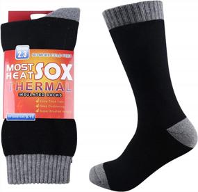 img 2 attached to Thermal Socks For Men - Winter Warm Socks Mens Womens For Cold Weather, Extreme Temperatures