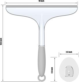 img 3 attached to 🚿 Streak-Free Rubber Squeegee Wiper for Shower Glass Door, Bathroom Tile, and Mirror Cleaning Tools