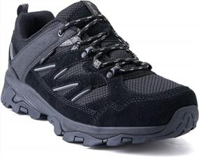 img 4 attached to Conquer Any Trail With Men'S Waterproof Hiking Shoes - Durable Suede Leather With Lightweight Breathable Design