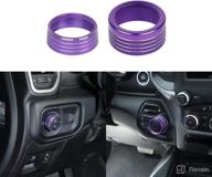 🔮 enhance your dodge ram's style with voodonala aluminum headlight & gear knob switch knob cover in purple! логотип