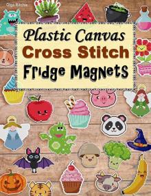img 1 attached to 🧲 Enhance Your Fridge with Plastic Canvas Cross Stitch Magnets: Explore Embroidery Patterns!