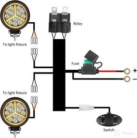 img 2 attached to Zmoon Wiring Harness Kit 13FT: Power Your LED Light Bar, 🔌 Easily Switch between Different Lighting Modes - 2 Leads & 2 Relays