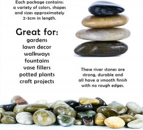 img 2 attached to 2 Lb Bag Of Polished Aquarium Gravel, Decorative Stones For Vases And Garden Rocks Outdoor Landscaping - Galashield Pebbles For Plants, River Rocks