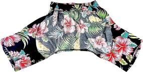 img 2 attached to Midlee Hawaiian Dog Swim Trunks