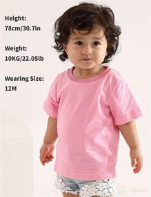 img 3 attached to 👶 A&amp;J DESIGN Baby &amp; Toddler Heavyweight Cotton Short Sleeve T-Shirts: Premium Quality for Your Little Ones