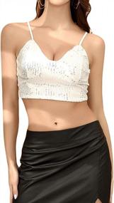 img 2 attached to Shine Bright In Vimoisa Women'S Reflective Metallic Bustier Tank Top