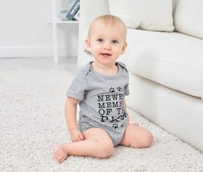 img 3 attached to UNICOMIDEA Short Sleeve Letter Printed Infant Jumpsuit - Funny Baby Onesie For Boys And Girls, Suitable For 0-12 Months