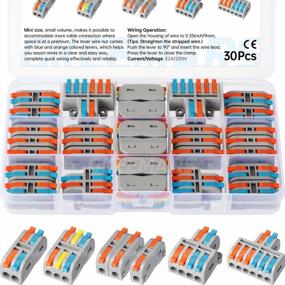 img 4 attached to Набор из 30 мини-рычажных разъемов GKEEMARS для сращивания цепей, встроенной проводки проводов 24-12 AWG