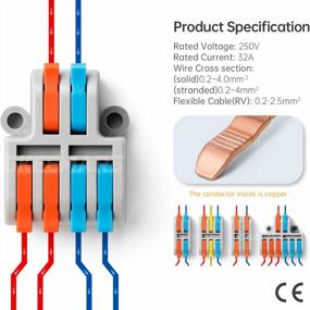 img 2 attached to Набор из 30 мини-рычажных разъемов GKEEMARS для сращивания цепей, встроенной проводки проводов 24-12 AWG