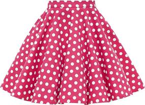 img 4 attached to 🦋 Stylish BlackButterfly Vintage Circle Swing Skirts & Skorts for Girls: Timeless Girls' Clothing