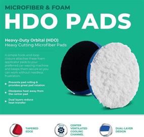 img 3 attached to 🧼 Lake Country HDO Heavy Cutting 3.5" Microfiber Pad - 3 Pack