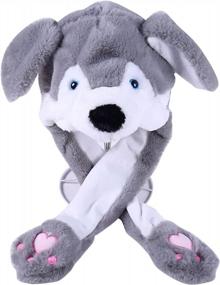 img 2 attached to Симпатичная серая кроличья шапка с торчащими ушами - идеальный подарок для детей от Topwon!