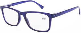 img 2 attached to 👓 Blue Light Blocking Reading Glasses - 3 Pairs in Assorted Colors to Relieve Headaches and Dry Eyes, Strength +1.50