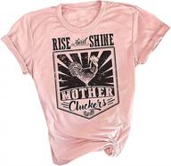 rise and shine mother chicken mom cute t shirts women letter print mama life tees tops farm country casual tshirt logo