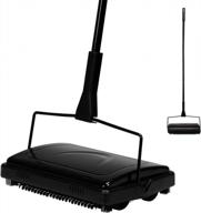 yocada carpet sweeper cleaner для домашнего офиса низкие ковры коврики подшерсток ковры волосы домашних животных пыль обрывки бумаги мелкий мусор чистка щеткой черный логотип