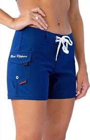 img 3 attached to Experience Ultimate Comfort And Style With Maui Rippers Women’S 4-Way Stretch Boardshorts