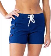 experience ultimate comfort and style with maui rippers women’s 4-way stretch boardshorts logo