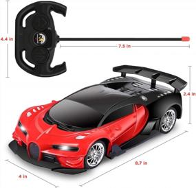 img 1 attached to GaHoo Remote Control Car For Kids - 1/16 Scale Electric Remote Toy Racing, With Led Lights Rechargeable High-Speed Hobby Toy Vehicle, RC Car Gifts For 4 5 6 7 8 9 Years Boys Girls (Red)