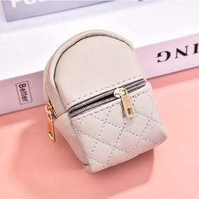 img 1 attached to Women Coin Purse Mini Pouch Change Wallet Small Leather Holder Bag With Zipper