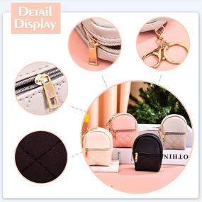 img 3 attached to Women Coin Purse Mini Pouch Change Wallet Small Leather Holder Bag With Zipper