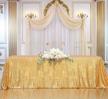 gorgeous gold sequin tablecloth - 90x132in rectangle for birthday, wedding & christmas parties! logo