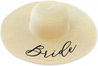 modparty women's beach floppy sun hat for bride, bridal shower gift, bachelorette party tan logo