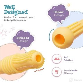 img 1 attached to 🦷 Mothby Baby Teething Tubes: 5 Pcs 6.3 Inches Long with 2 Pcs Cleaning Brushes - Teething Straws for 3-12 Months Old Babies - Premium Food Grade Silicone - Refrigerator & Dishwasher Safe