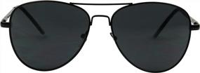 img 2 attached to Классические солнцезащитные очки-пилоты в черной металлической оправе, двойные брови, каплевидные ретро оттенки для мужчин и женщин от ShadyVEU