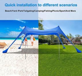 img 1 attached to Stay Cool And Protected At The Beach And Outdoor Adventures With AMMSUN Portable Sun Shelter