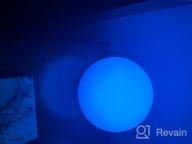 img 1 attached to Cordless LED RGB Sphere Lamp W/ Remote - 6" Color Changing Glow Ball Mood Light, IP67 Waterproof Hanging Ambience Decor For Party Exhibition Nursery Bedside review by Brett Zhu