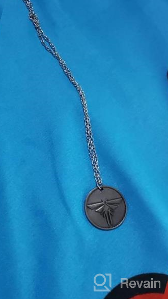 img 1 attached to Exquisite Antique Silver Plated 'The Last Of Us' Engraved Firefly Round Charm Pendant Necklace - A Timeless Piece! review by Nick Kussmaul