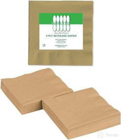 img 4 attached to 2 Ply Gold Beverage Napkins ( Pack Of 100Ct)