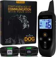 🐶 2022 invirox x2 dog shock collar: 123 levels training + 1100yds range logo