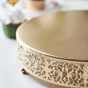 img 3 attached to 12" Round Gold Metal Wedding Cake Stand - Perfect For Dessert Display At Events & Birthday Parties!