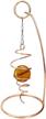 copper amber qwirly mini - desktop kinetic toy with swivel hook and spiral tail for decorative optical illusion logo