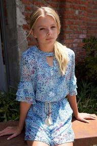 img 3 attached to 👗 Shop Stylish Smukke Printed Sleeves Options Pockets Girls' Clothing at Jumpsuits & Rompers: Trendy Fashion for Every Occasion!