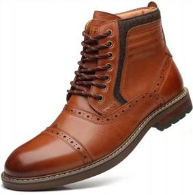 img 4 attached to Upgrade Your Style And Comfort With Men'S Leather Chelsea Boots With Zipper