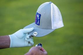 img 1 attached to SHANKITGOLF Fore Adjustable Gray Funny Golf Hat - Perfect For The Golfer In Your Life!