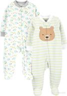 🏻 simple joys by carter's unisex baby footed sleep and play, pack of 2: cotton comfort for hassle-free rest logo