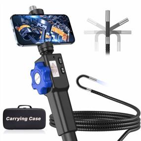 img 4 attached to Two-Ways Articulating Borescope, Oiiwak 8.5Mm Endoscope Inspection Camera With Light, 1080P HD Waterproof Video Scope Snake Camera For IPhone/Android(3.3FT)