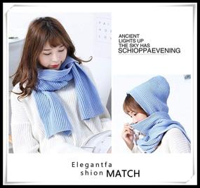 img 3 attached to Winter Hooded Crochet Pullover Neckwarmer Women's Accessories : Scarves & Wraps