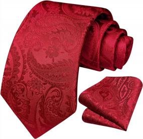 img 3 attached to 🌸 Floral Classic Necktie Pocket by HISDERN : Enhancing Your Men's Accessories with Style