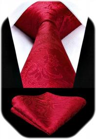 img 4 attached to 🌸 Floral Classic Necktie Pocket by HISDERN : Enhancing Your Men's Accessories with Style